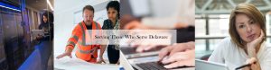 Header images of various working people on the job