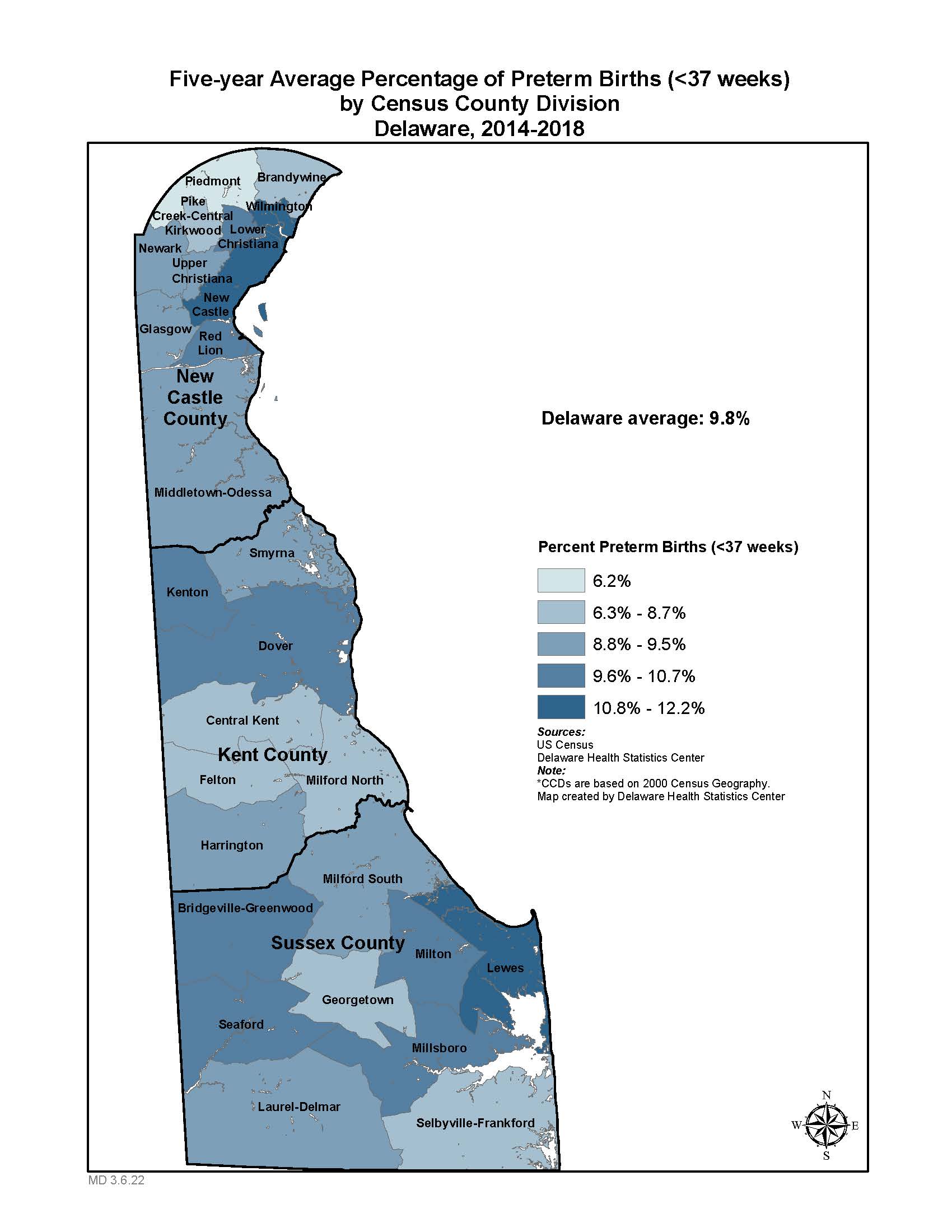 Map: enlarge map of Preterm Births 14-18