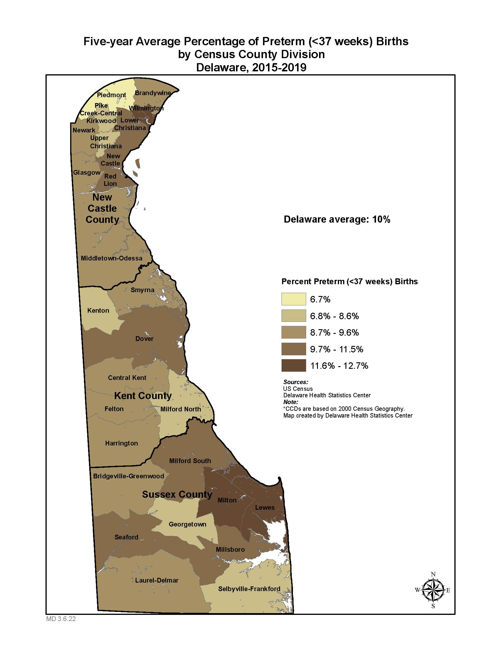 Map: enlarge map of Preterm Births 15-19