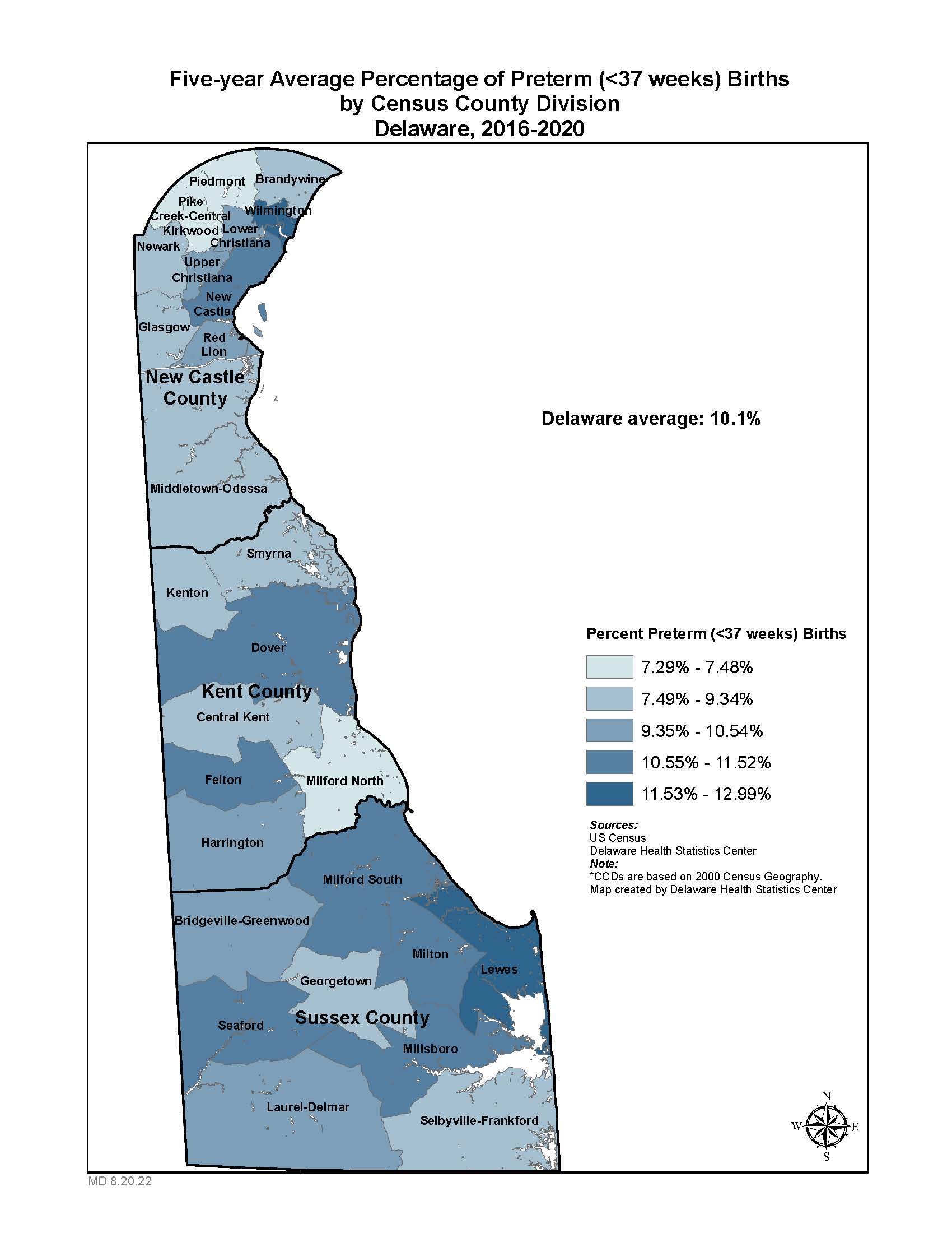 Map: Preterm Births 16-20
