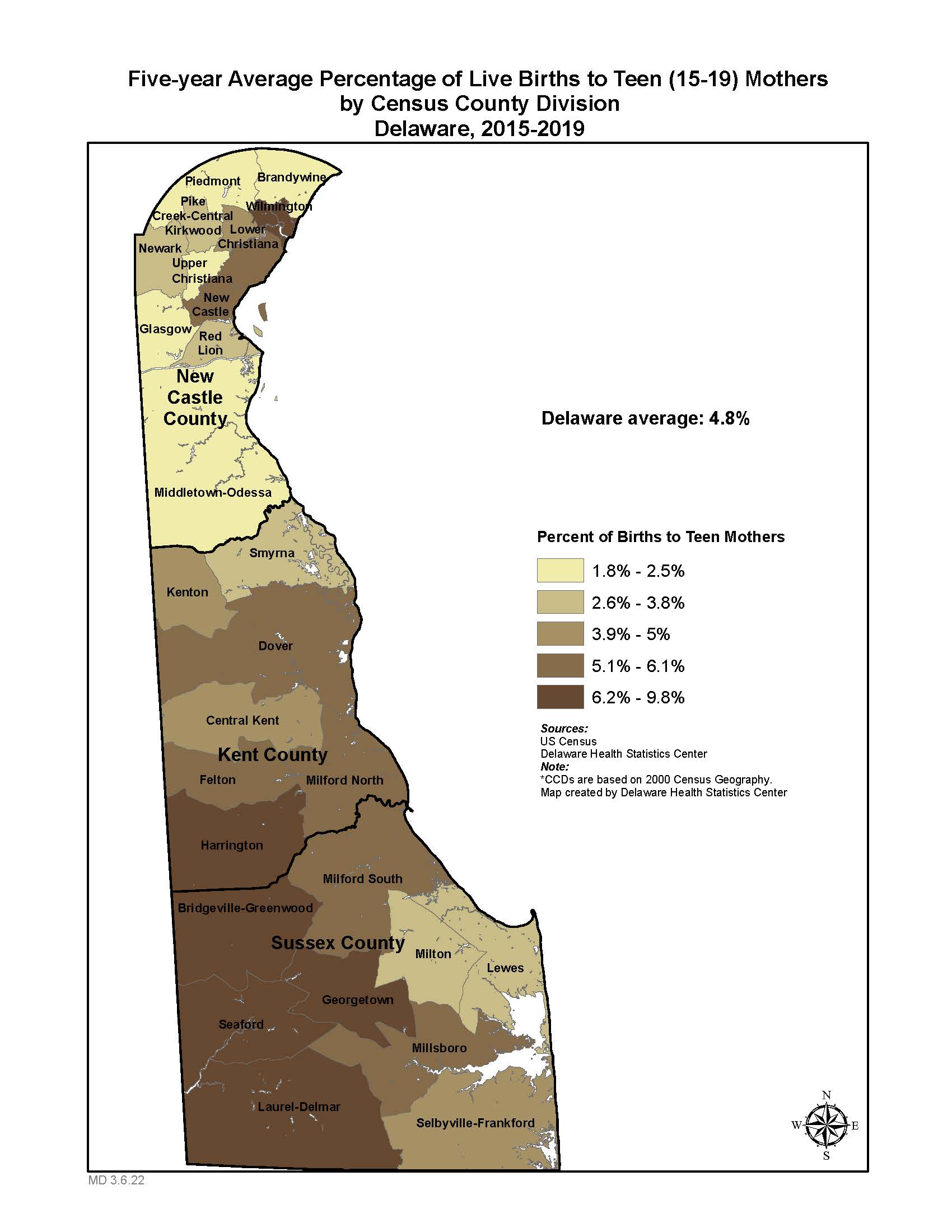 Map: Teen Births 15-19