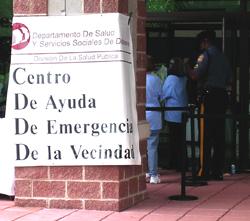 Image of an exercise sign in Spanish.