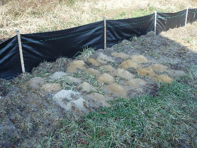 Soils removed during well installation.