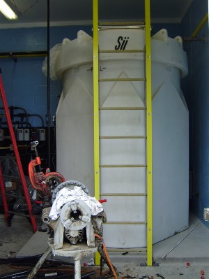 Chlorine room inside the new treatmentplant in Millsboro.