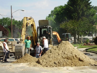 Main replacement on Oak Road.