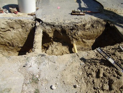 Preparation for new service line.