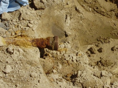 Old service line to be replaced.