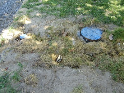 New meter pit installed during the project.